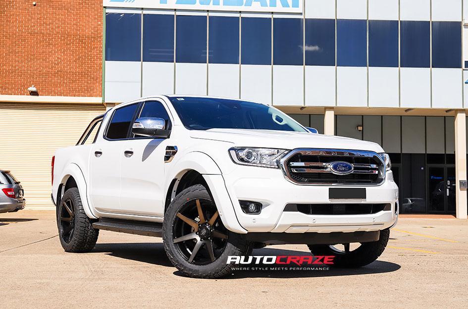 FORD RANGER AVALANCHE MACHINED FACE MATTE BLACK DARK TINT